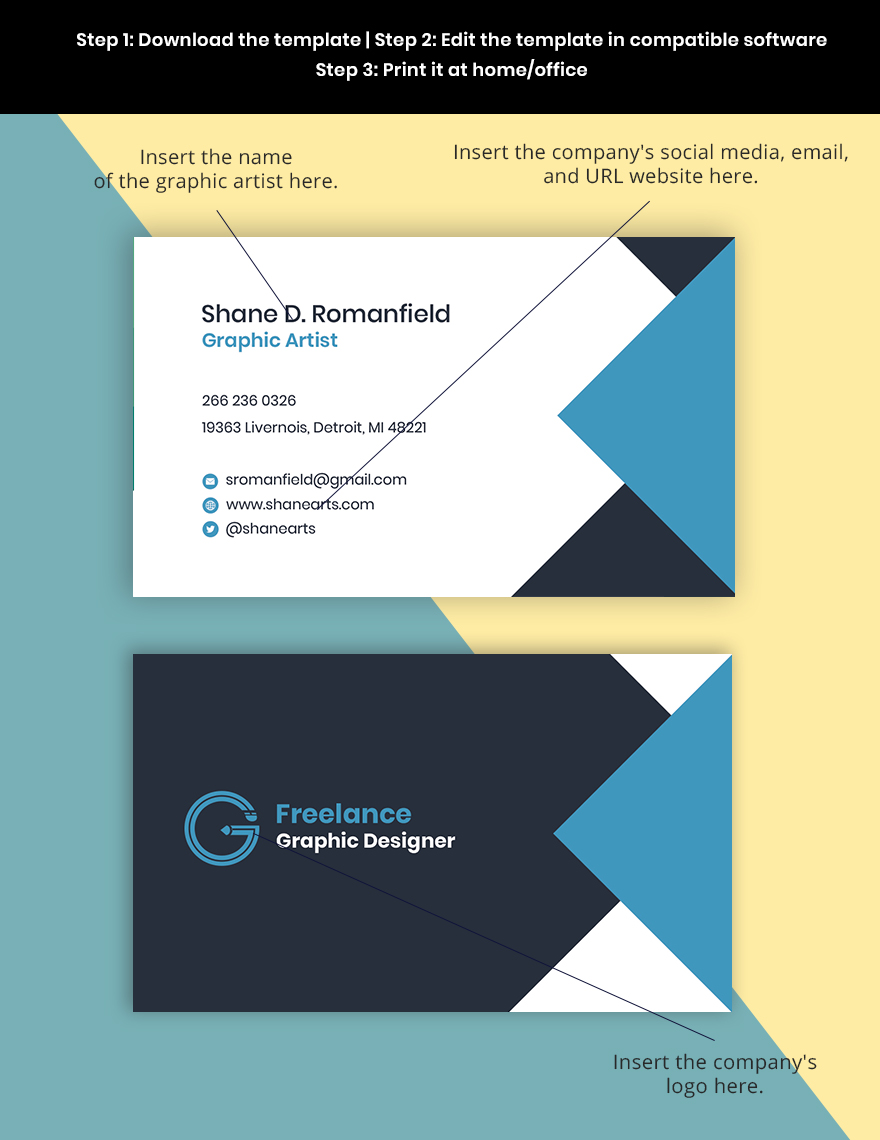Freelance Designer Business Card Template