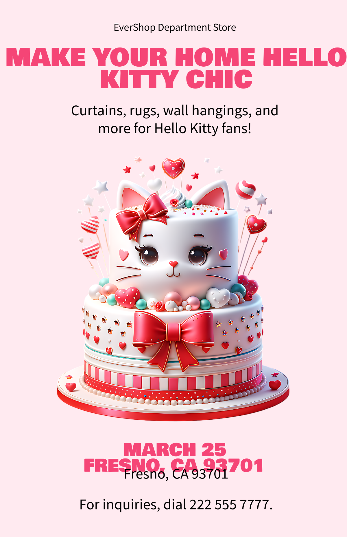 Free Hello Kitty Home Decor Poster Template