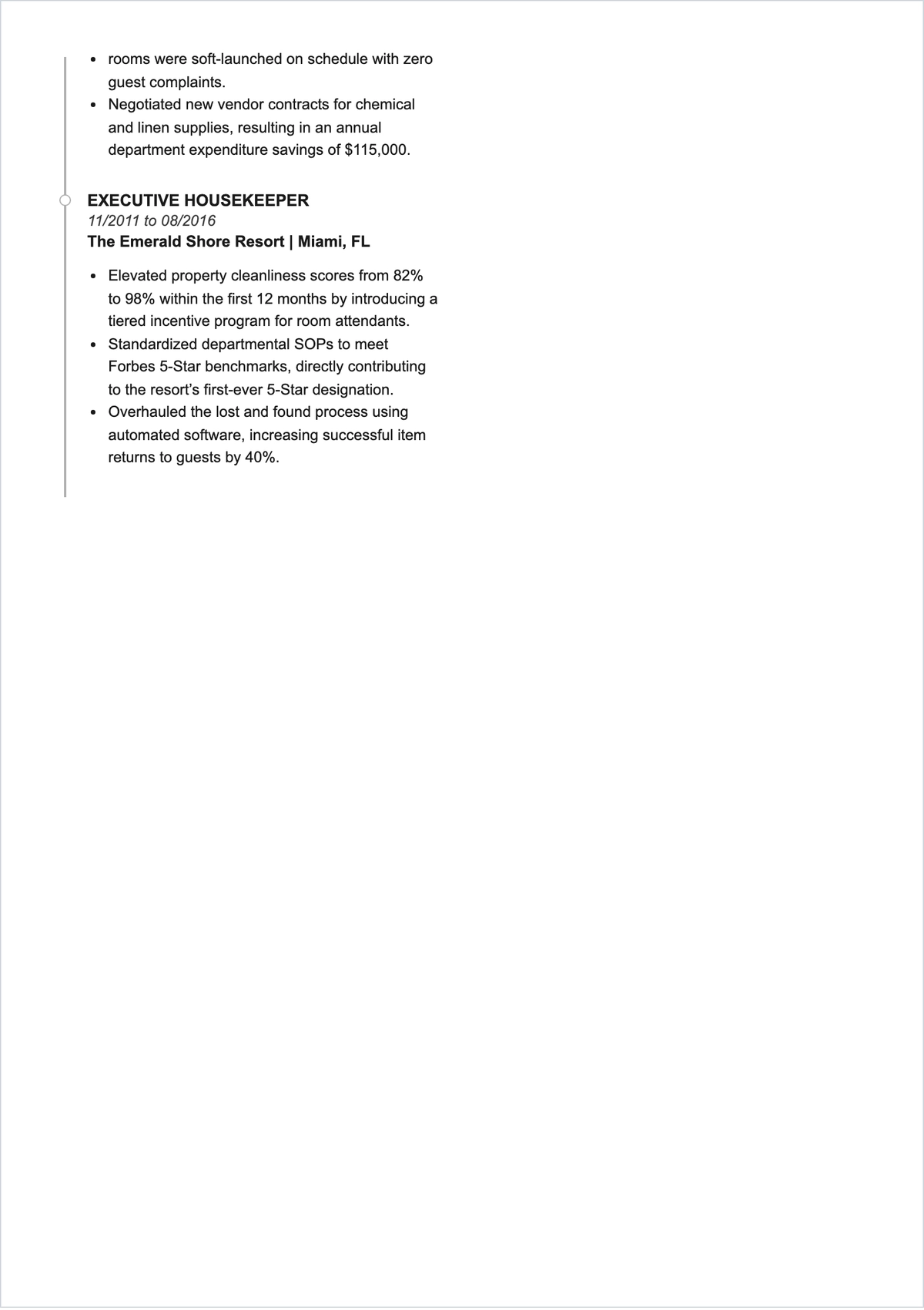 Free Housekeeping Consultant Resume Template & AI Maker