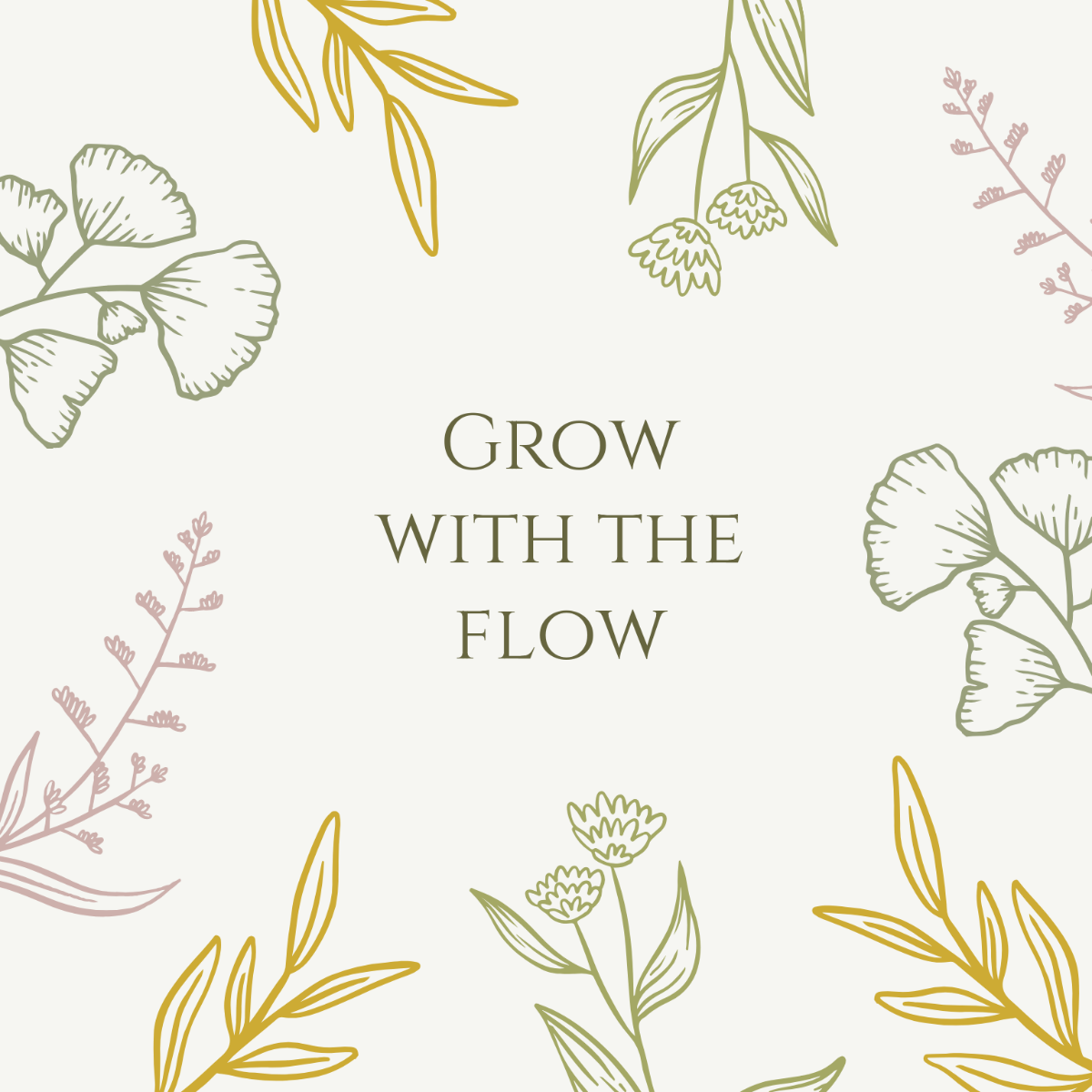 Floral Illustration Template
