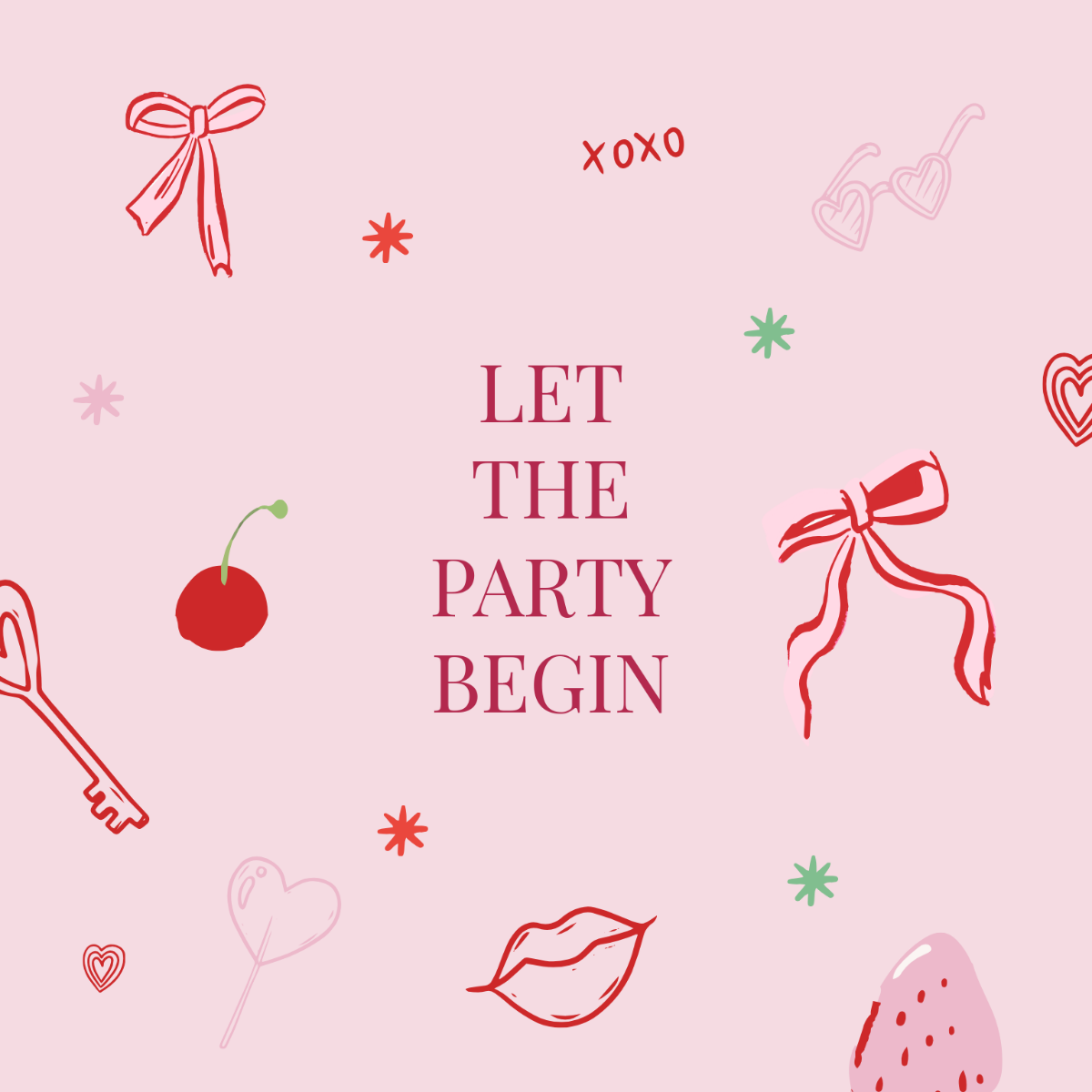 Pink Illustration Template