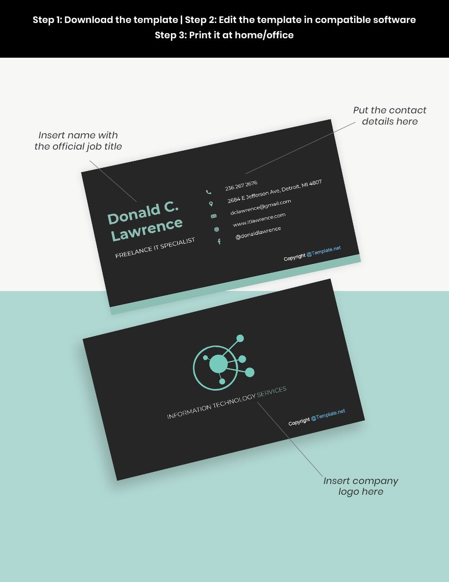 Simple Freelancer Business Card Template