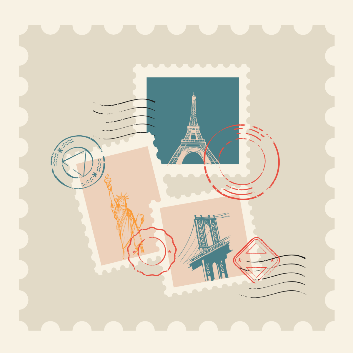 Vintage Illustration Template