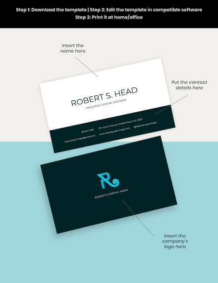 Freelance Graphic Designer Business Card Template Word Doc Psd Apple Mac Pages