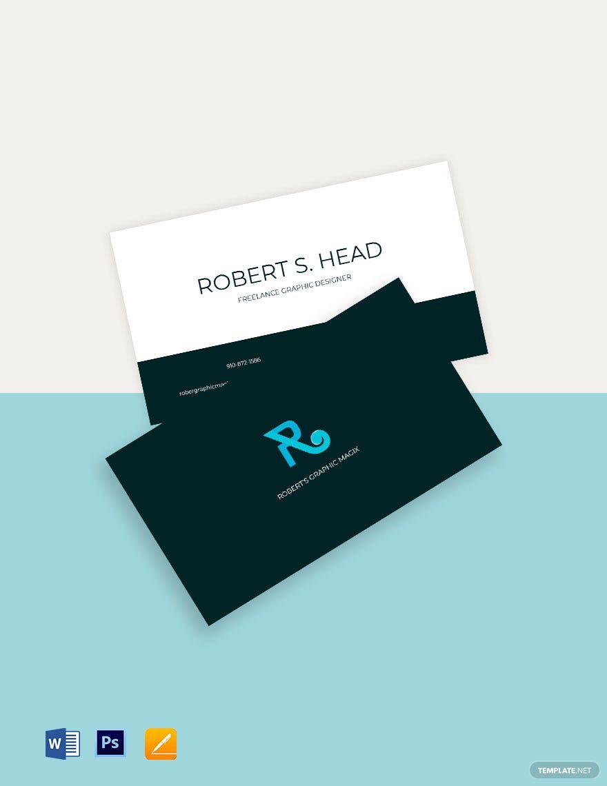 Free Freelance Graphic Designer Business Card Template