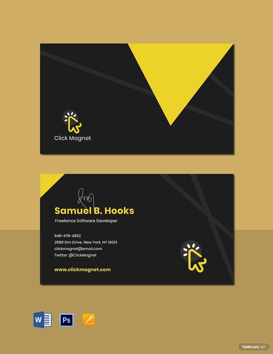 Free Business Card Templates in Apple Pages to Download