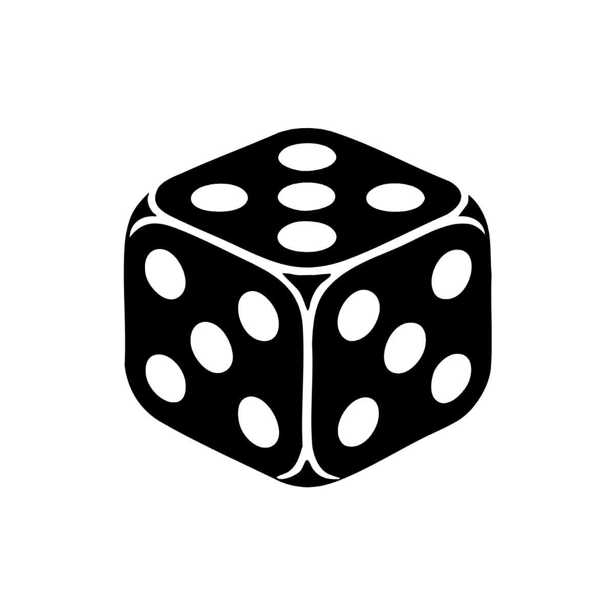 Free Black and White Dice Clipart to Edit Online