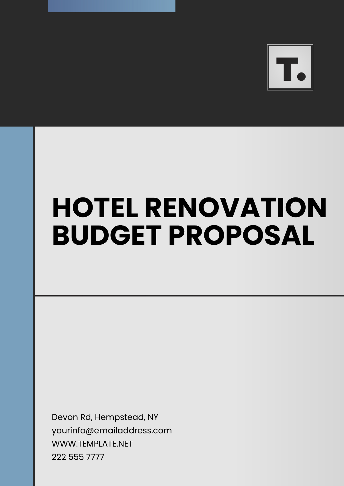 Free Hotel Renovation Budget Proposal Template