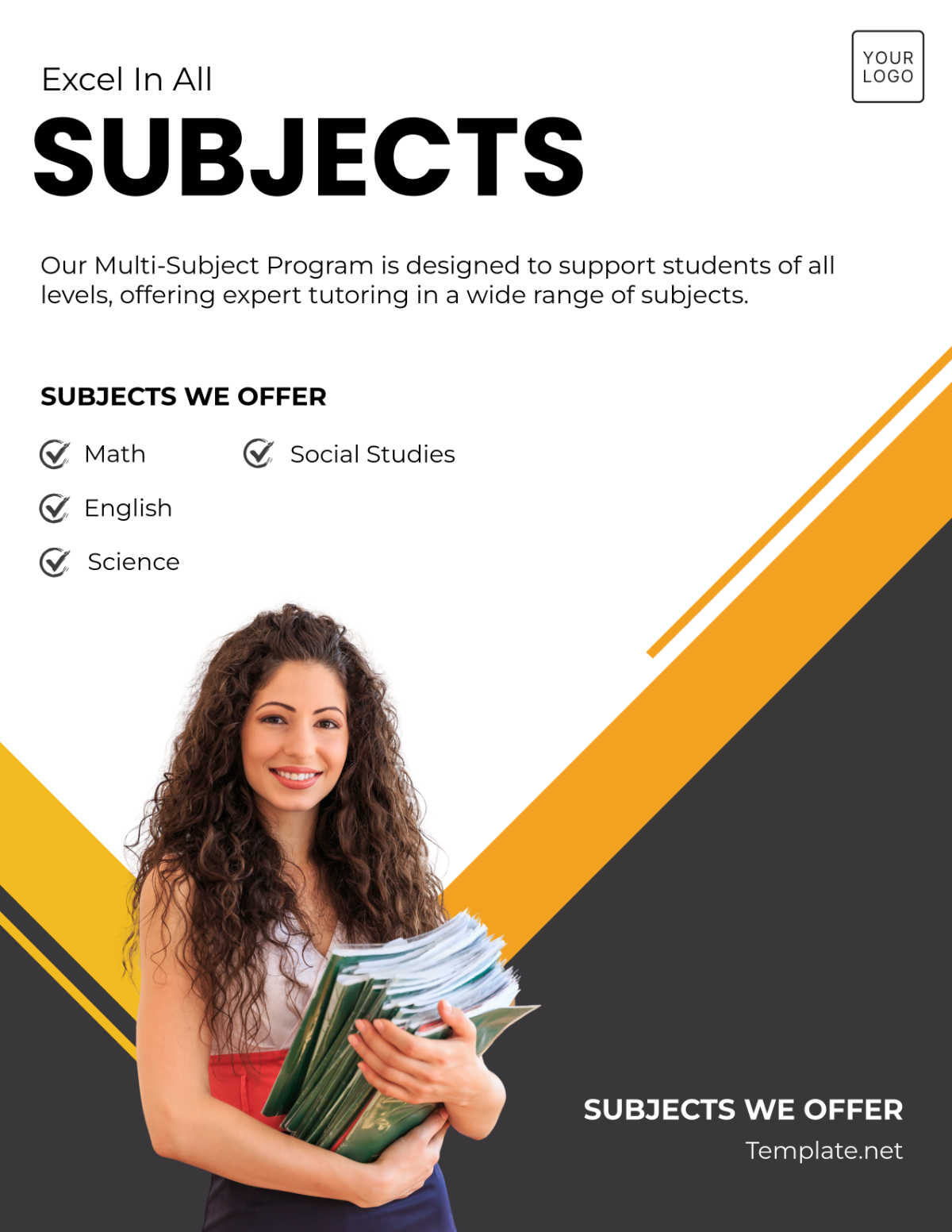 Free Multi-Subject Tuition Flyer Template