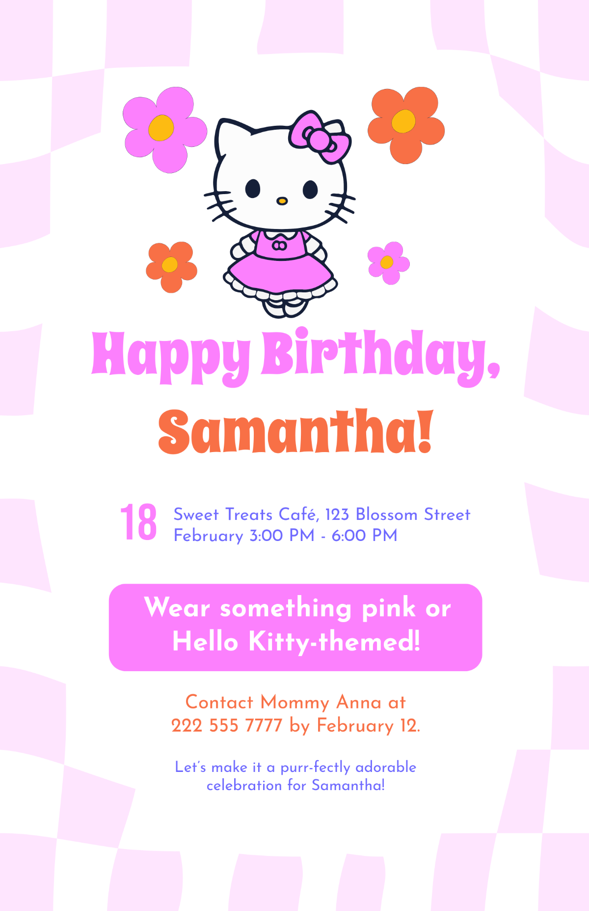 DIY Hello Kitty Poster Template