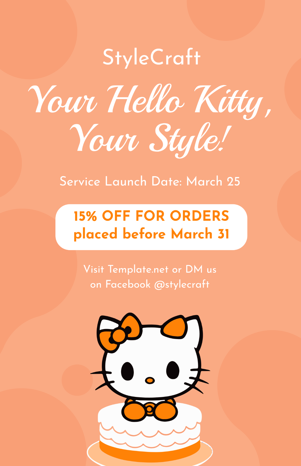 Free Hello Kitty Custom Poster Template