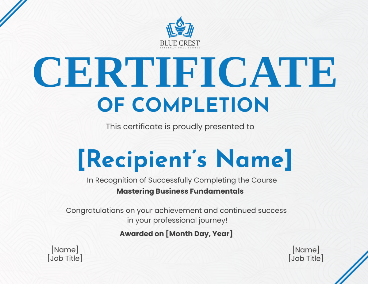 Certificate Template