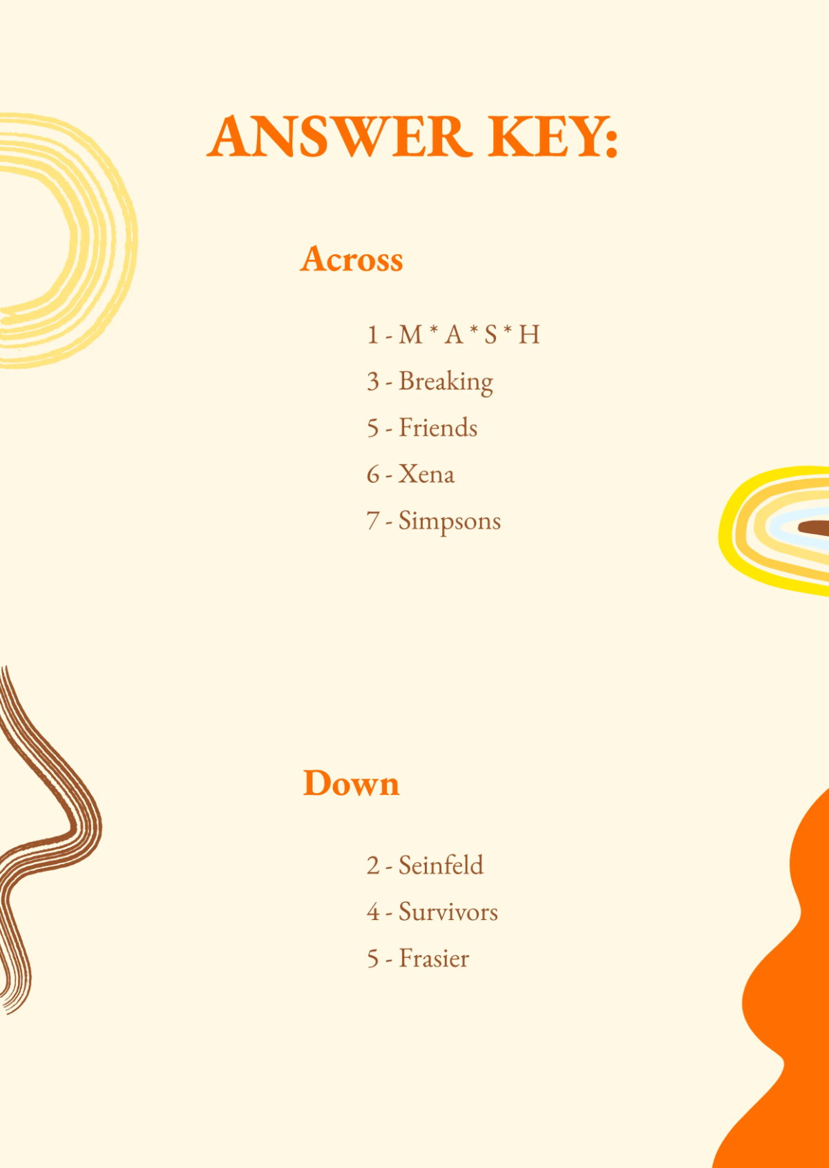 Free Daily Mini Crossword Template to Edit Online