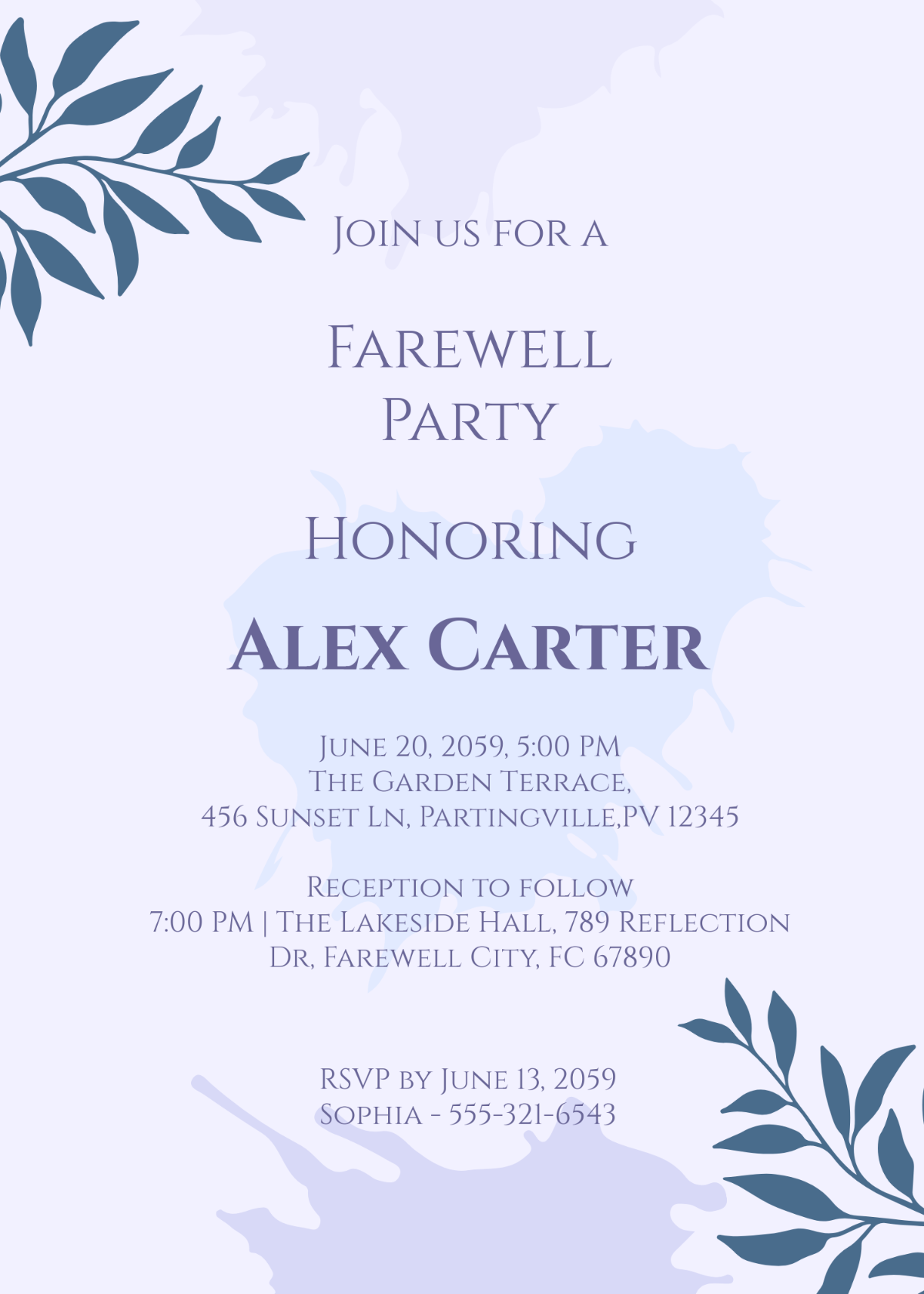 Free Farewell Reception Invitation Template