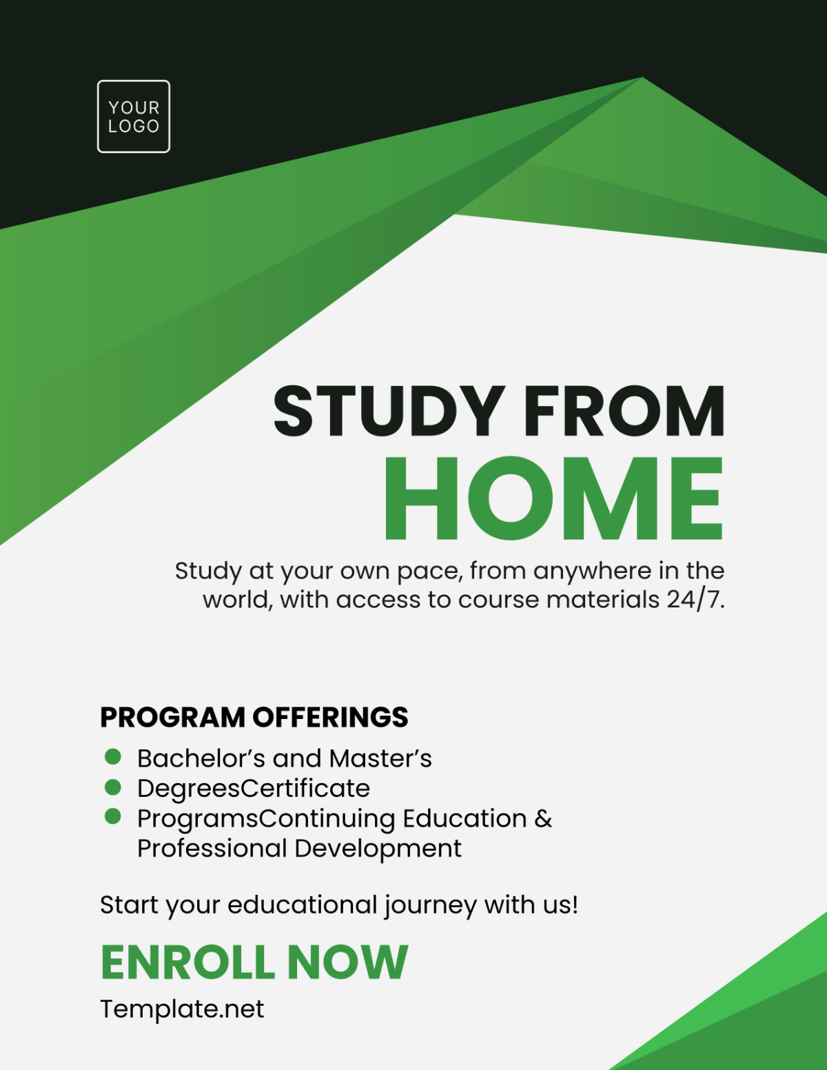 Free Online Education Flyer Template