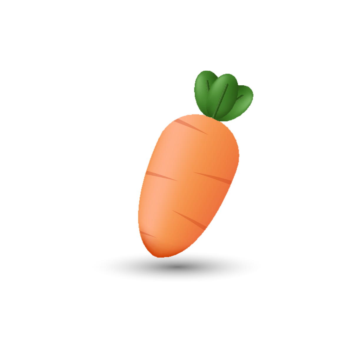 Free 3D Carrot Clipart Template