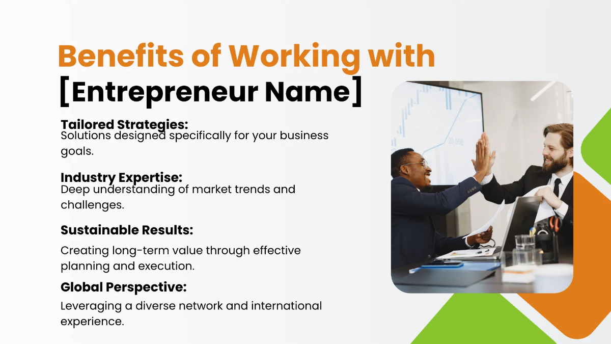 Free Entrepreneur Presentation Template to Edit Online