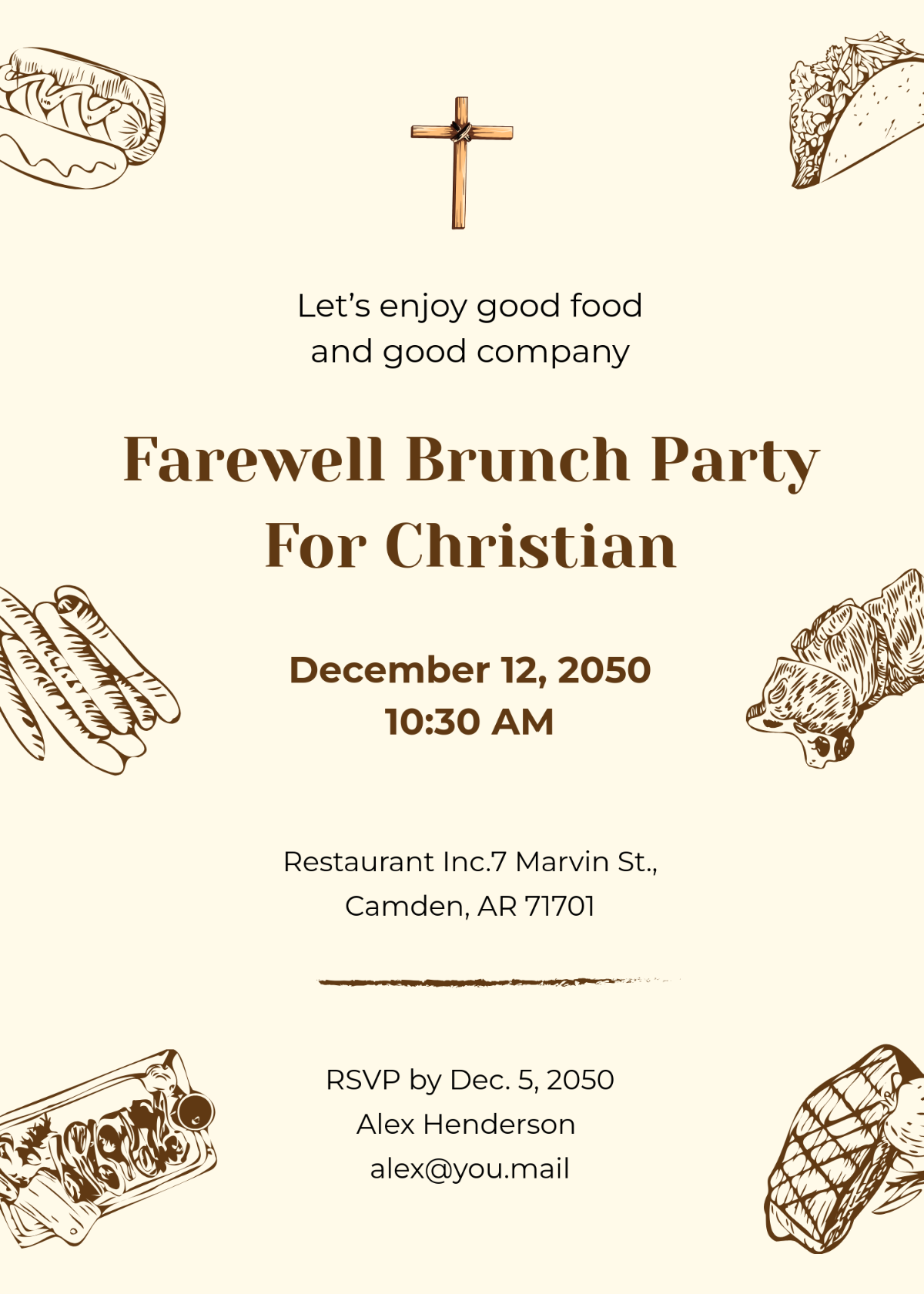 Free Farewell Lunch Invitation Template