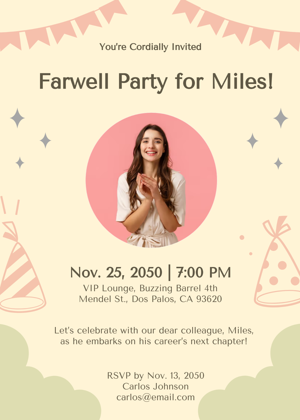 Farewell Invitation for Colleague Template - Edit Online & Download