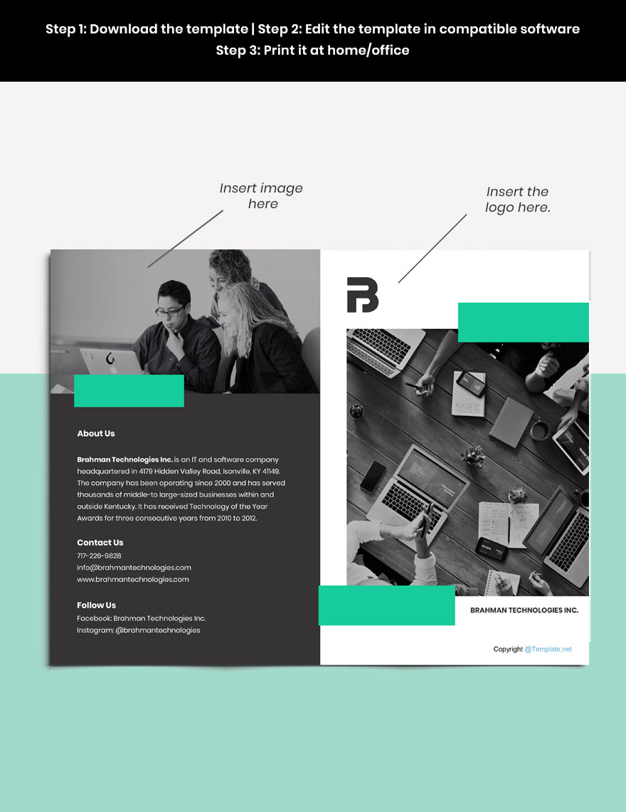 Bi-Fold Freelancer Brochure Template