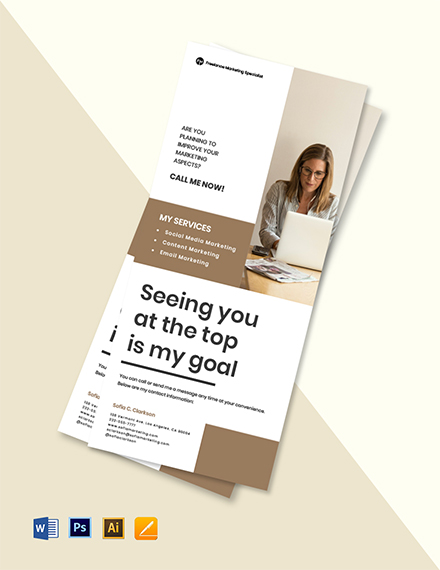 Real Estate Marketing Rack Card Template - Illustrator, Word, Apple ...