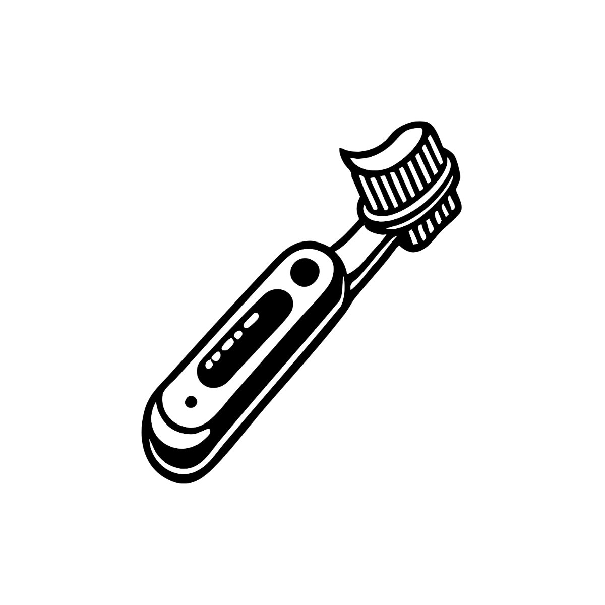 Free Black and White Toothbrush Clipart to Edit Online