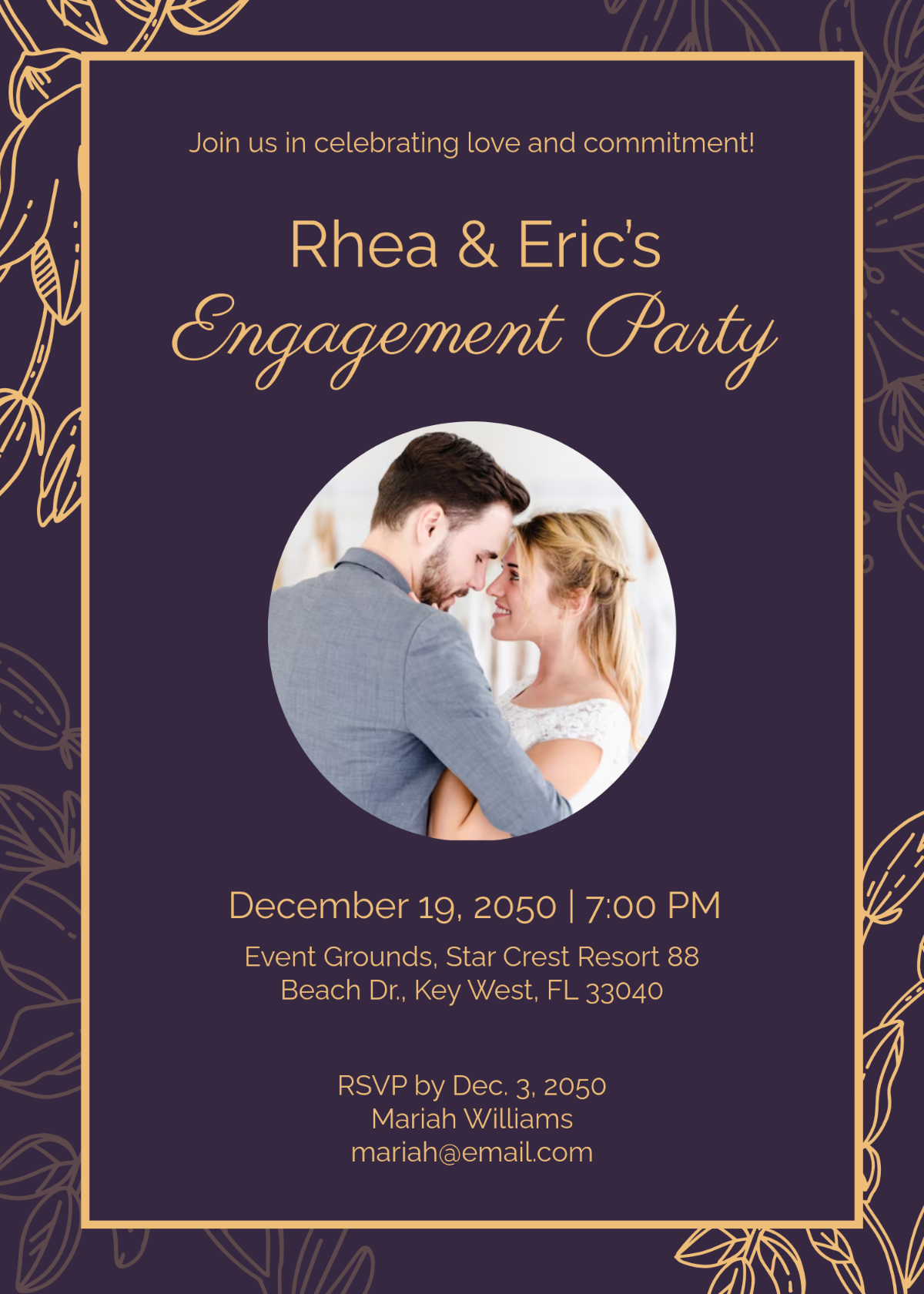 Luxury Engagement Invitation Template - Edit Online & Download