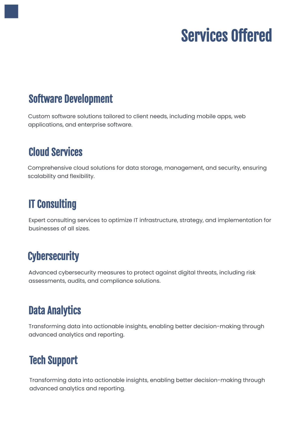 Free IT Company Profile Template to Edit Online Free IT Company Profile Template to Edit Online