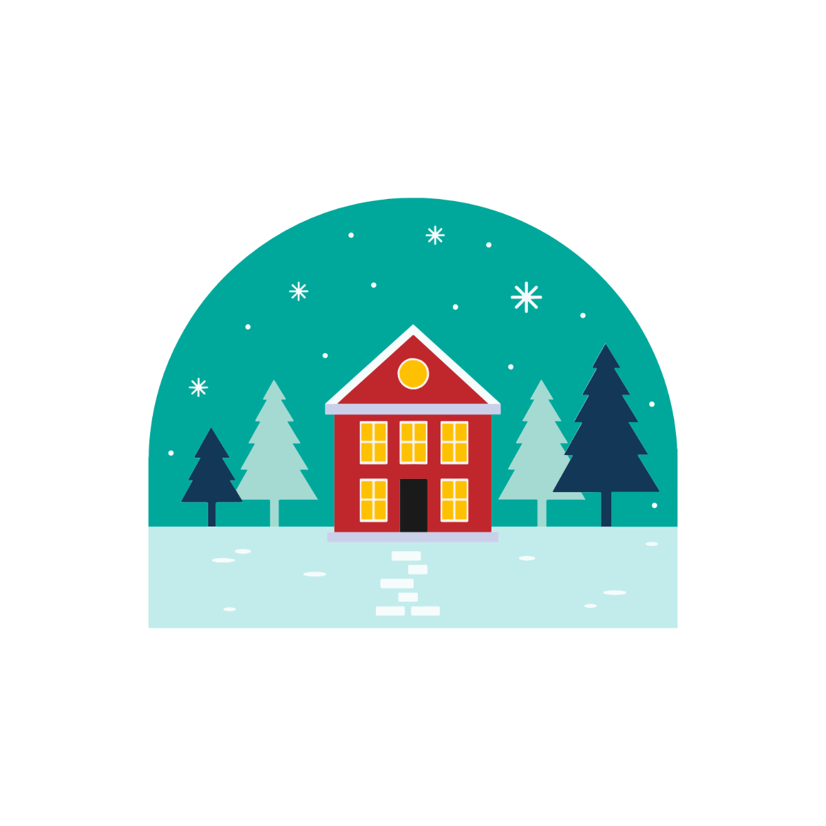 Free Winter January Clipart Template