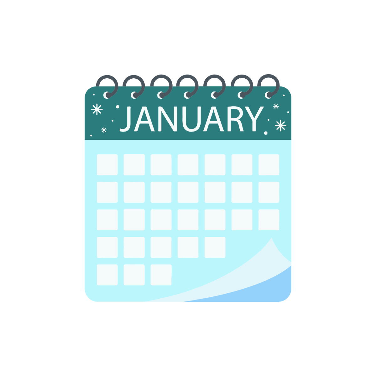 Free January Calendar Clipart Template