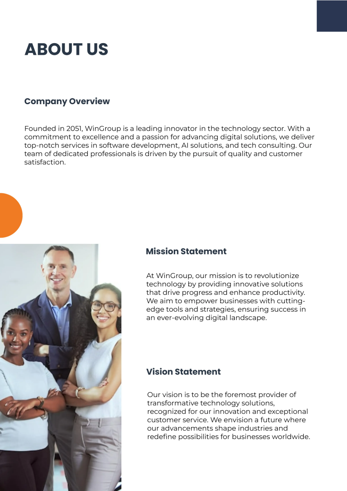Free Short Company Profile Template to Edit Online