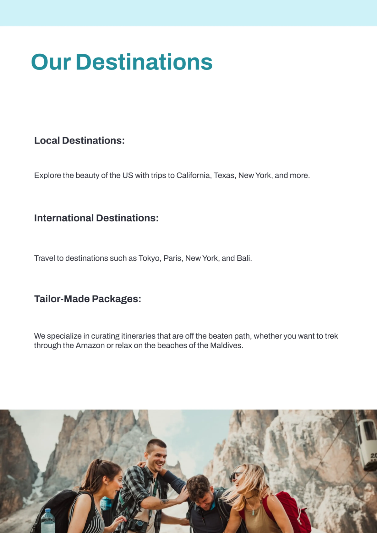 Free Travel Company Profile Template to Edit Online