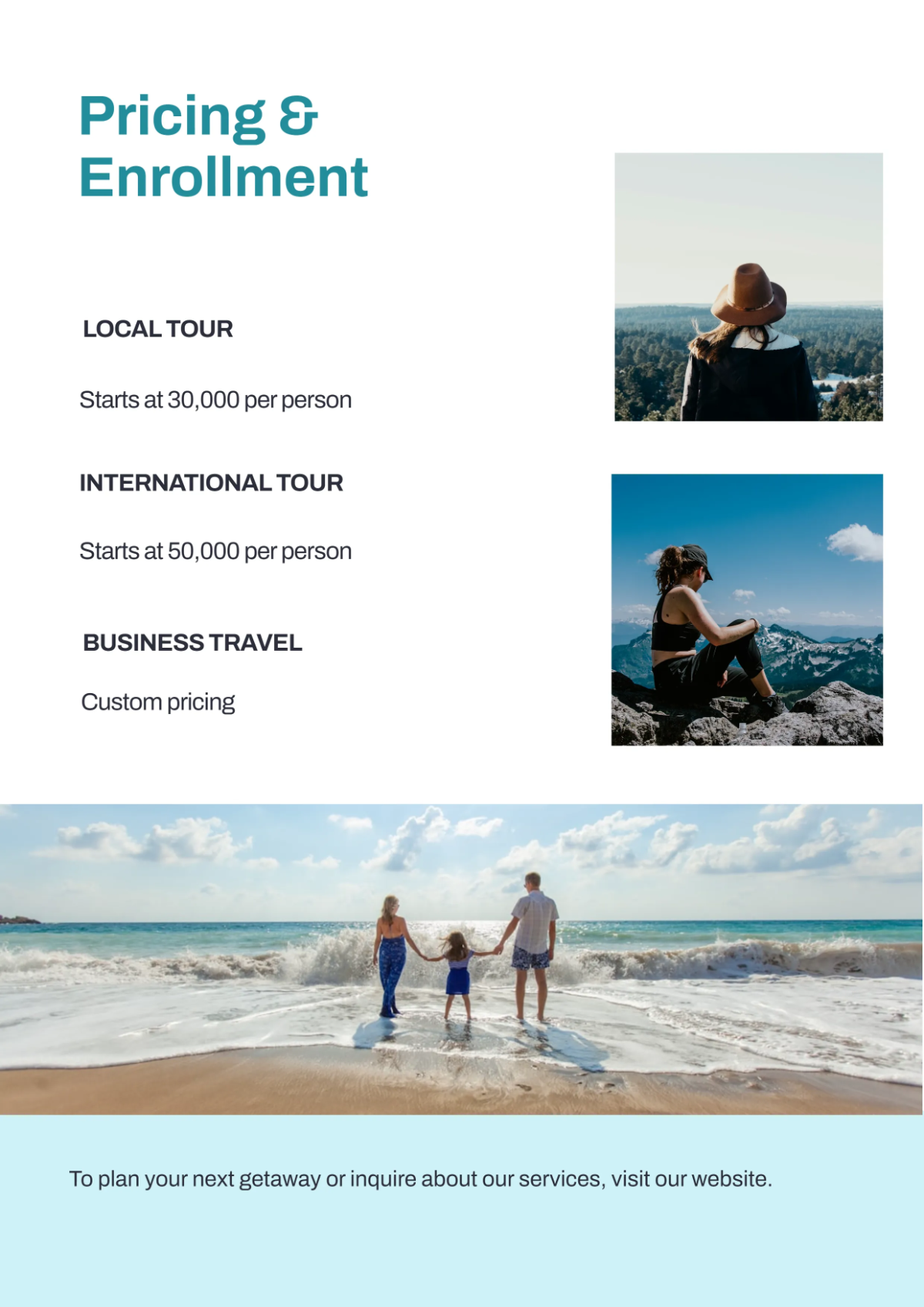 Free Travel Company Profile Template to Edit Online