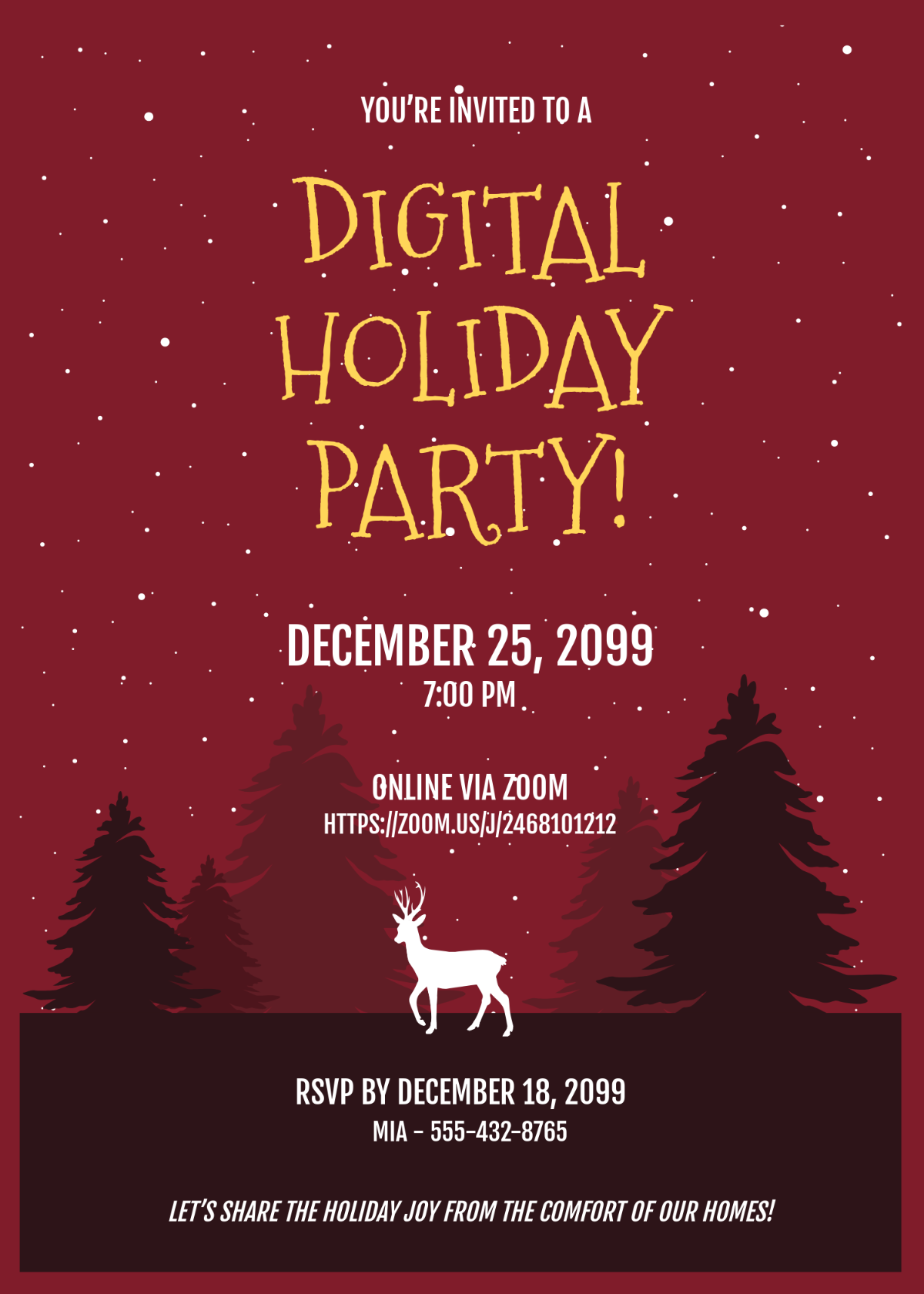 Free Digital Holiday Invitation Template