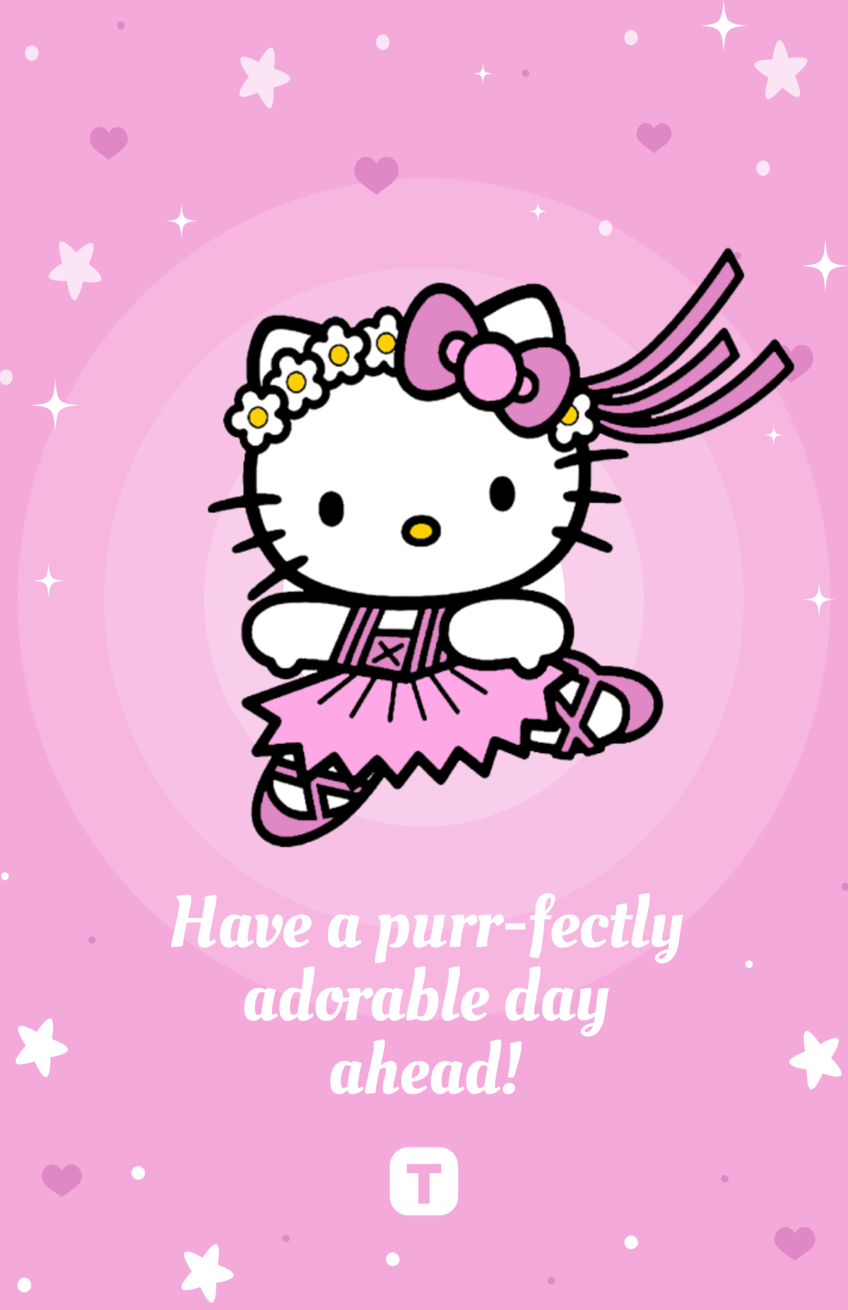 Free Hello Kitty Ballerina Poster Template