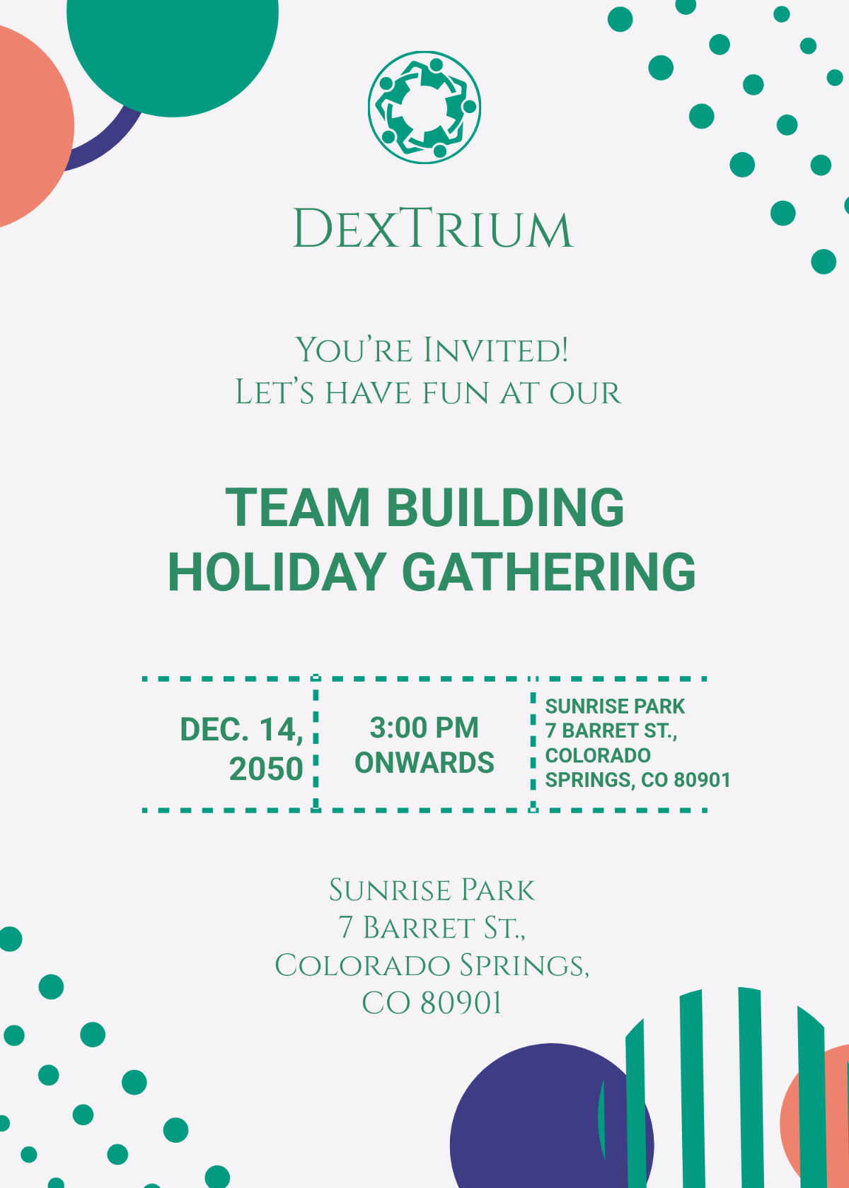 Free Team Building Holiday Invitation Template