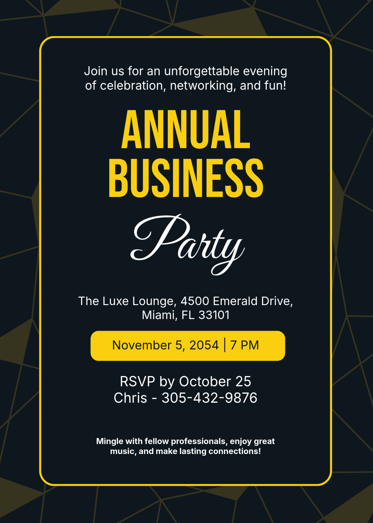 Free Business Party Event Invitation Template