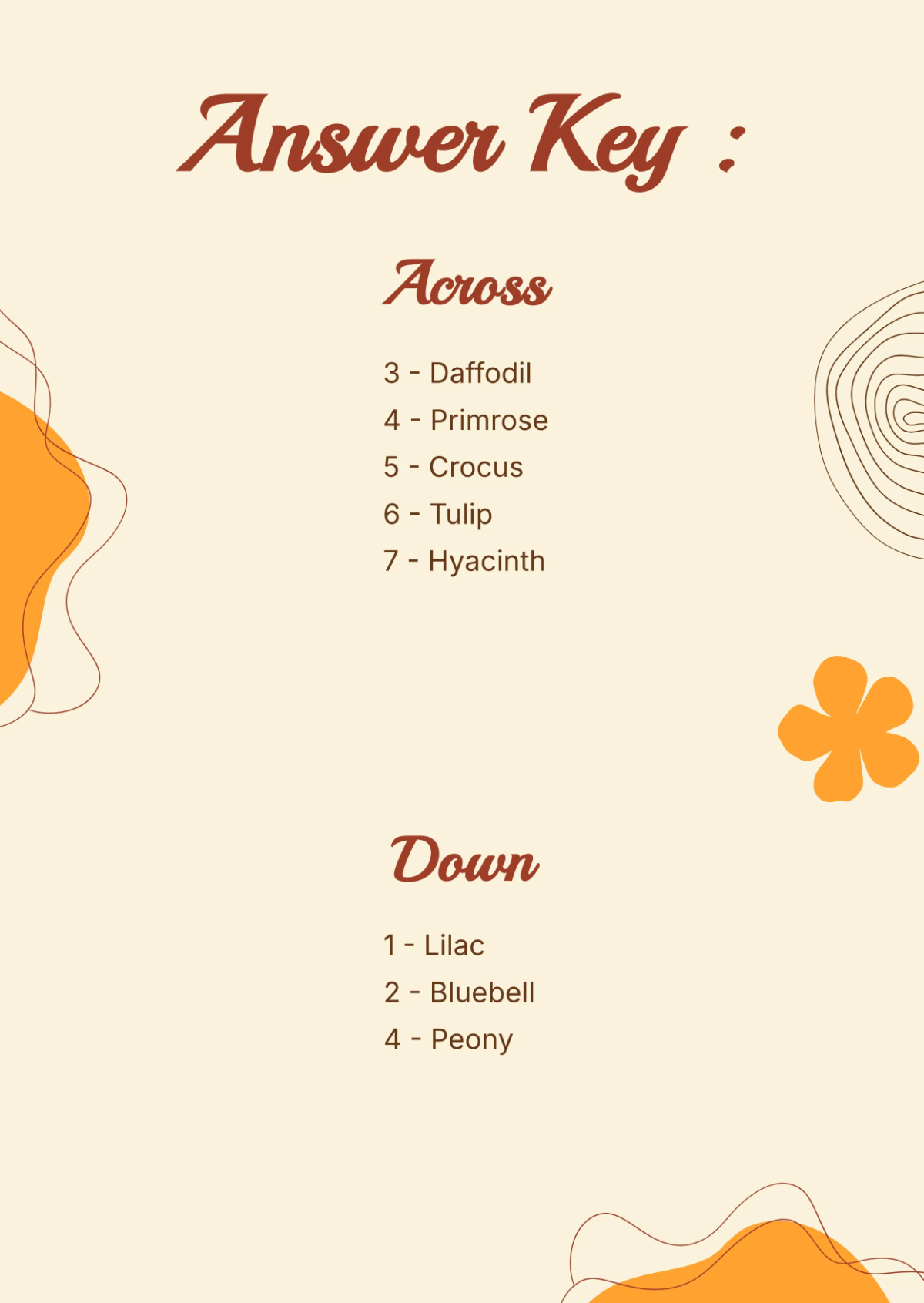 Free Aesthetic Mini Crossword Template to Edit Online