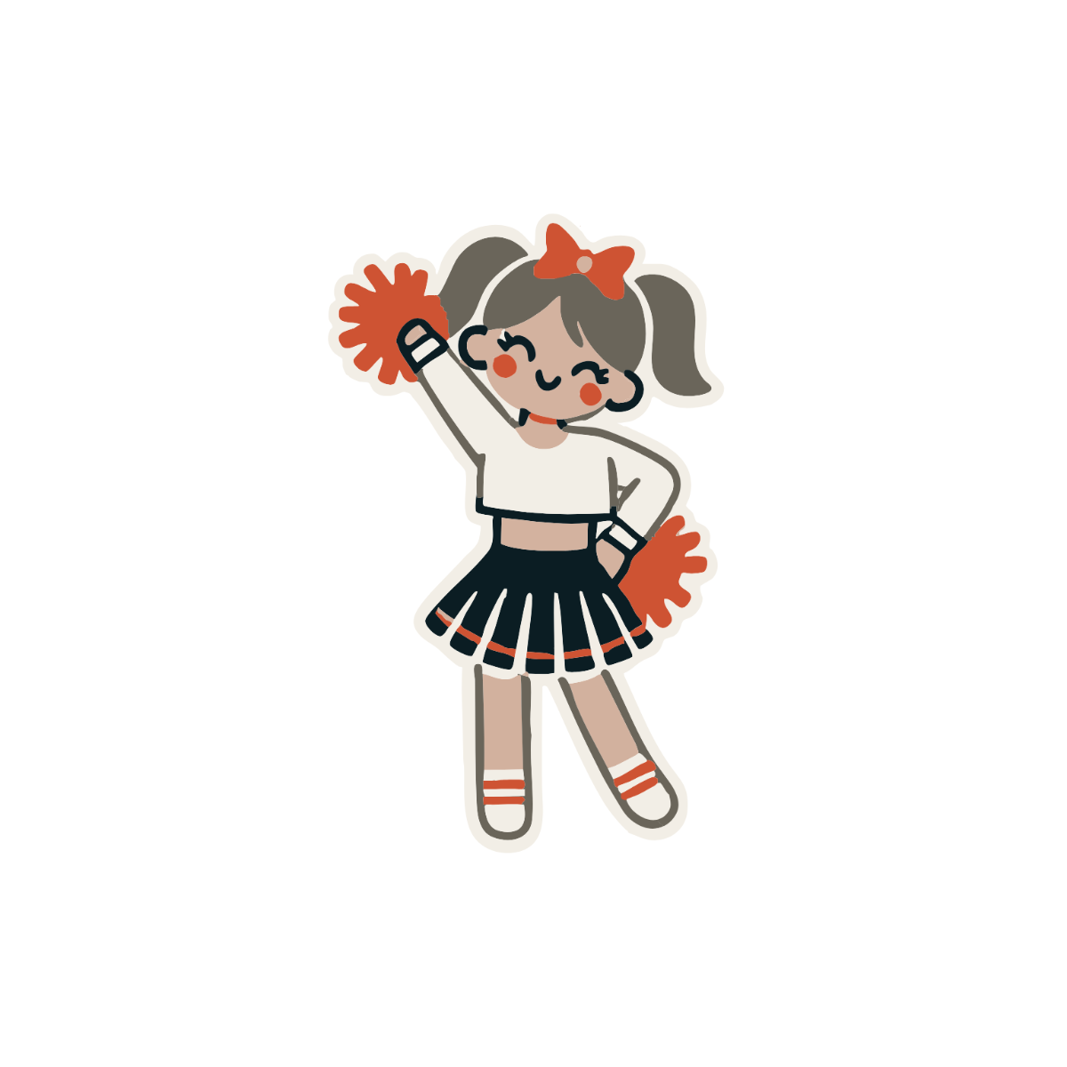 Free Printable Cheerleader Clipart Template