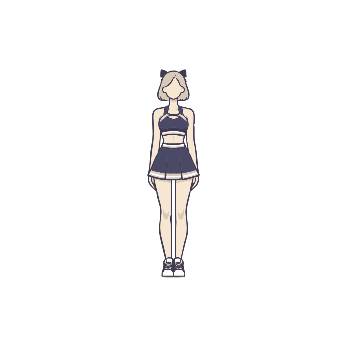Free Cheerleader Uniform Clipart Template