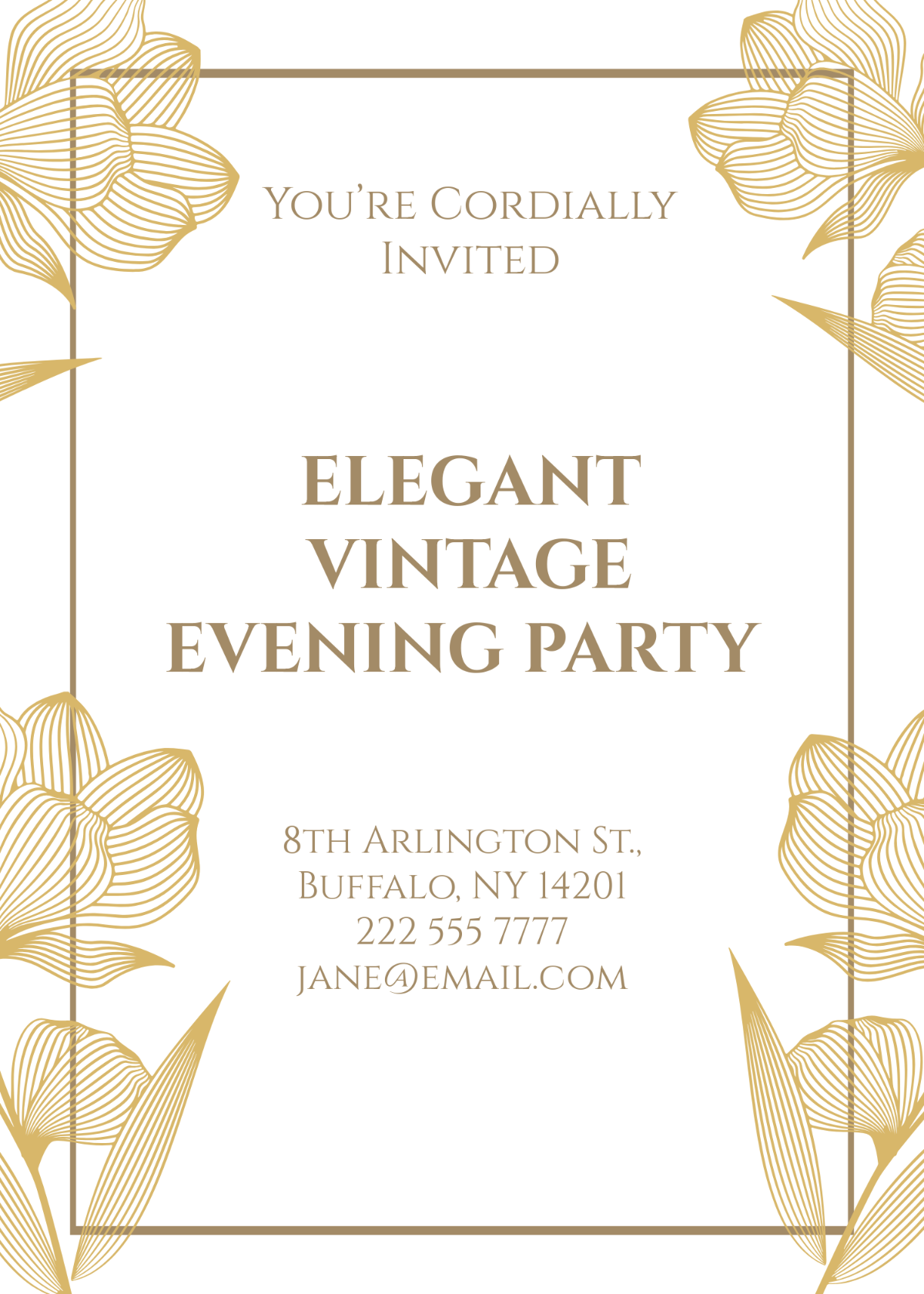 Vintage Invitation Envelope Template - Edit Online & Download