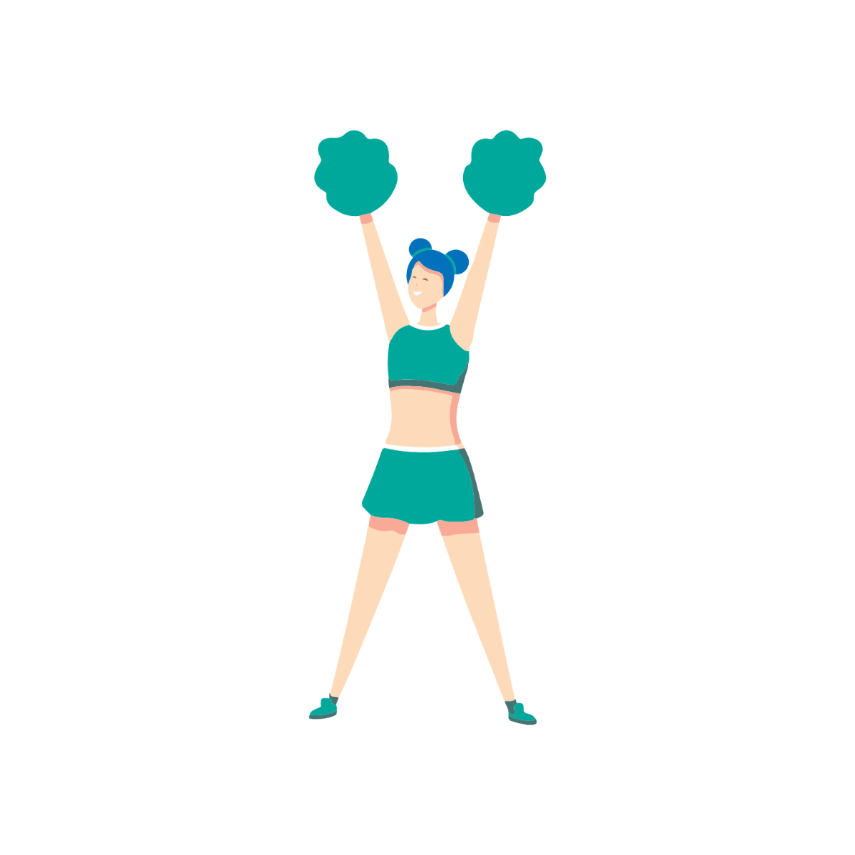 Free Simple Cheerleader Clipart Template