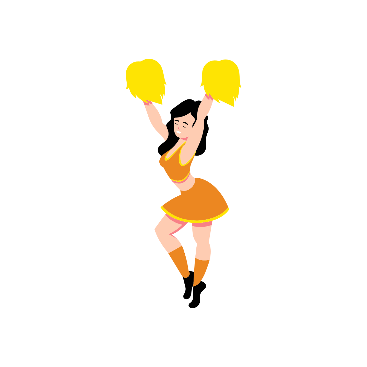 Free Cartoon Cheerleader Clipart Template