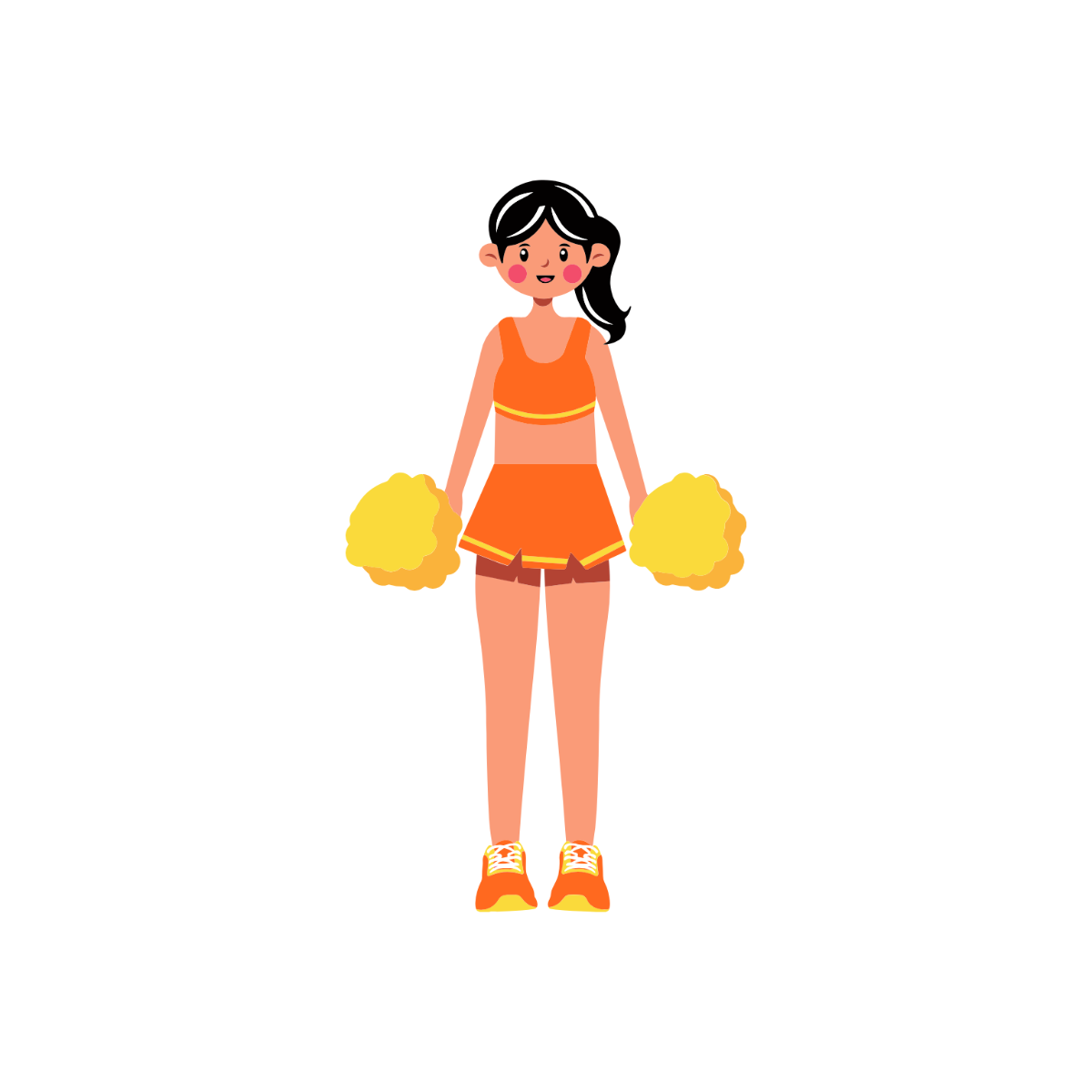 Free Cute Cheerleader Clipart Template