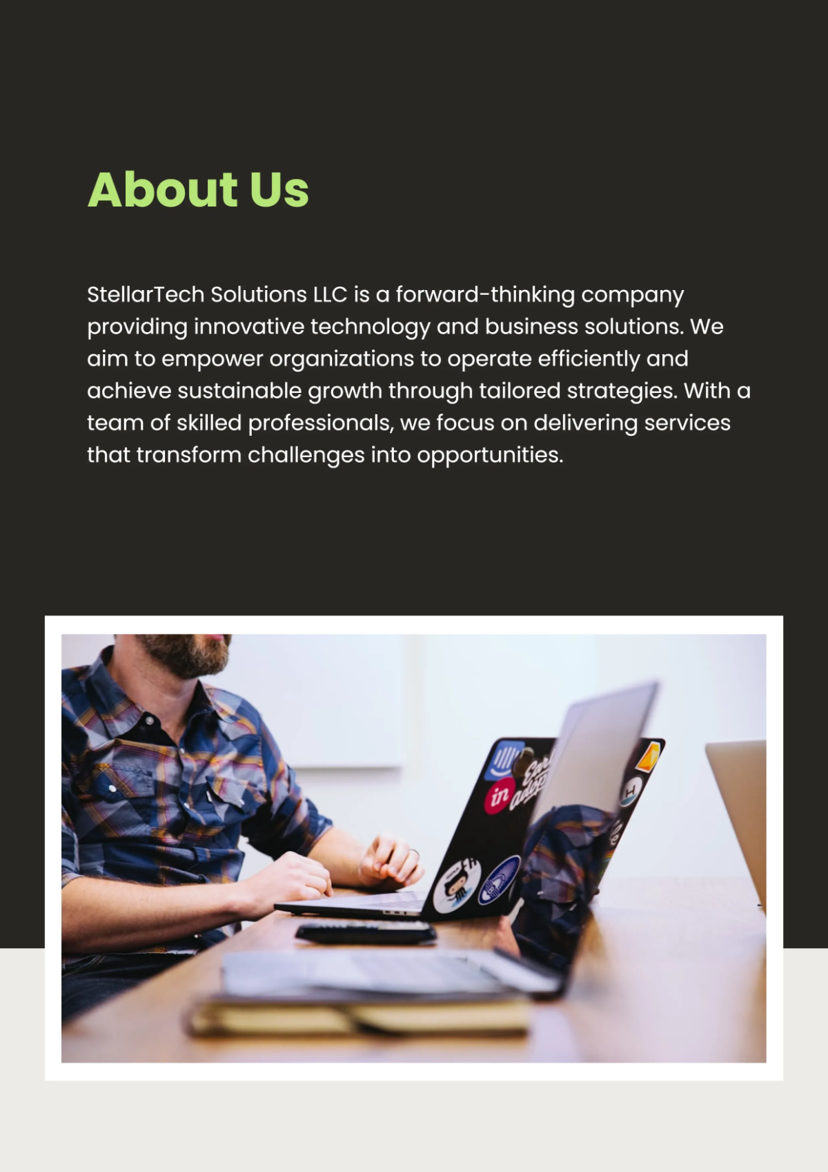 Free Web Company Profile Template to Edit Online