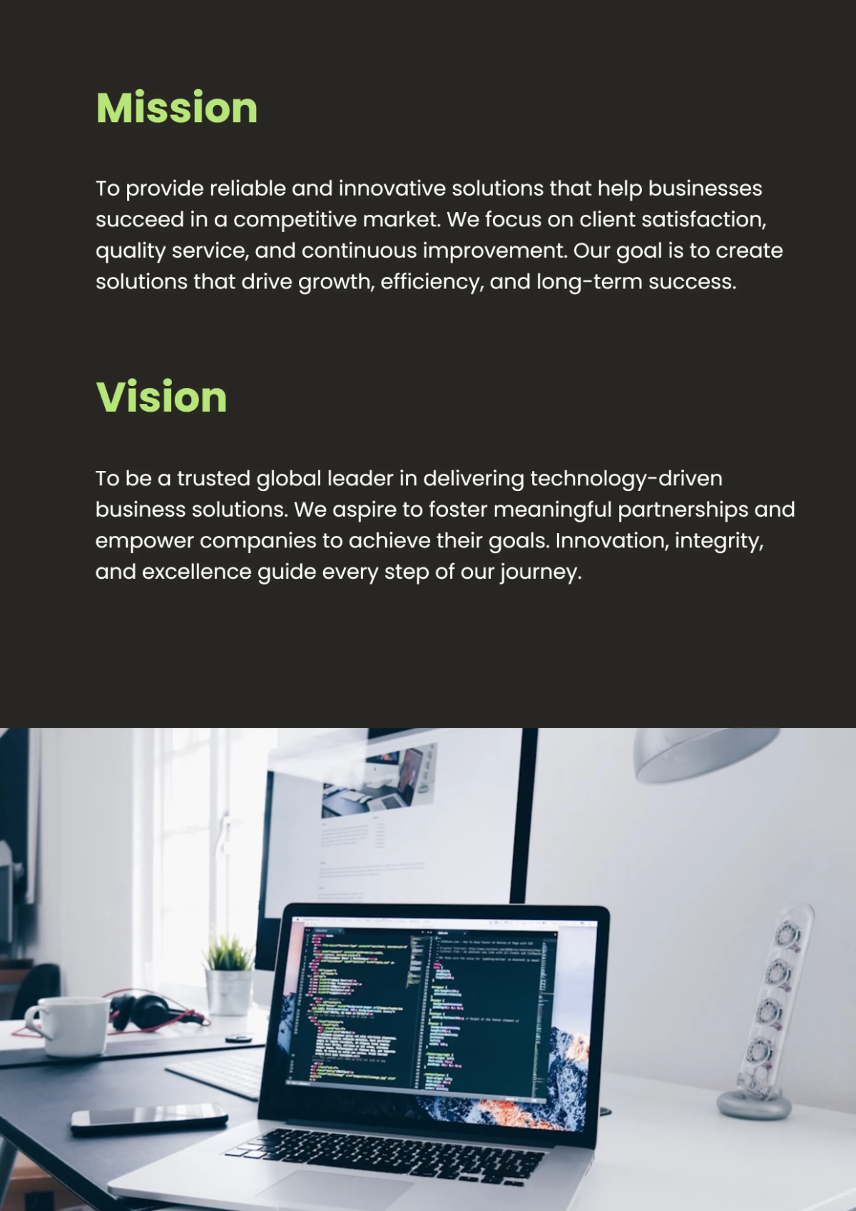 Free Web Company Profile Template to Edit Online