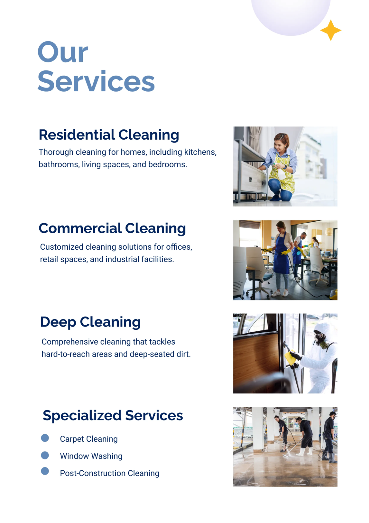 Free Cleaning Company Profile Template to Edit Online