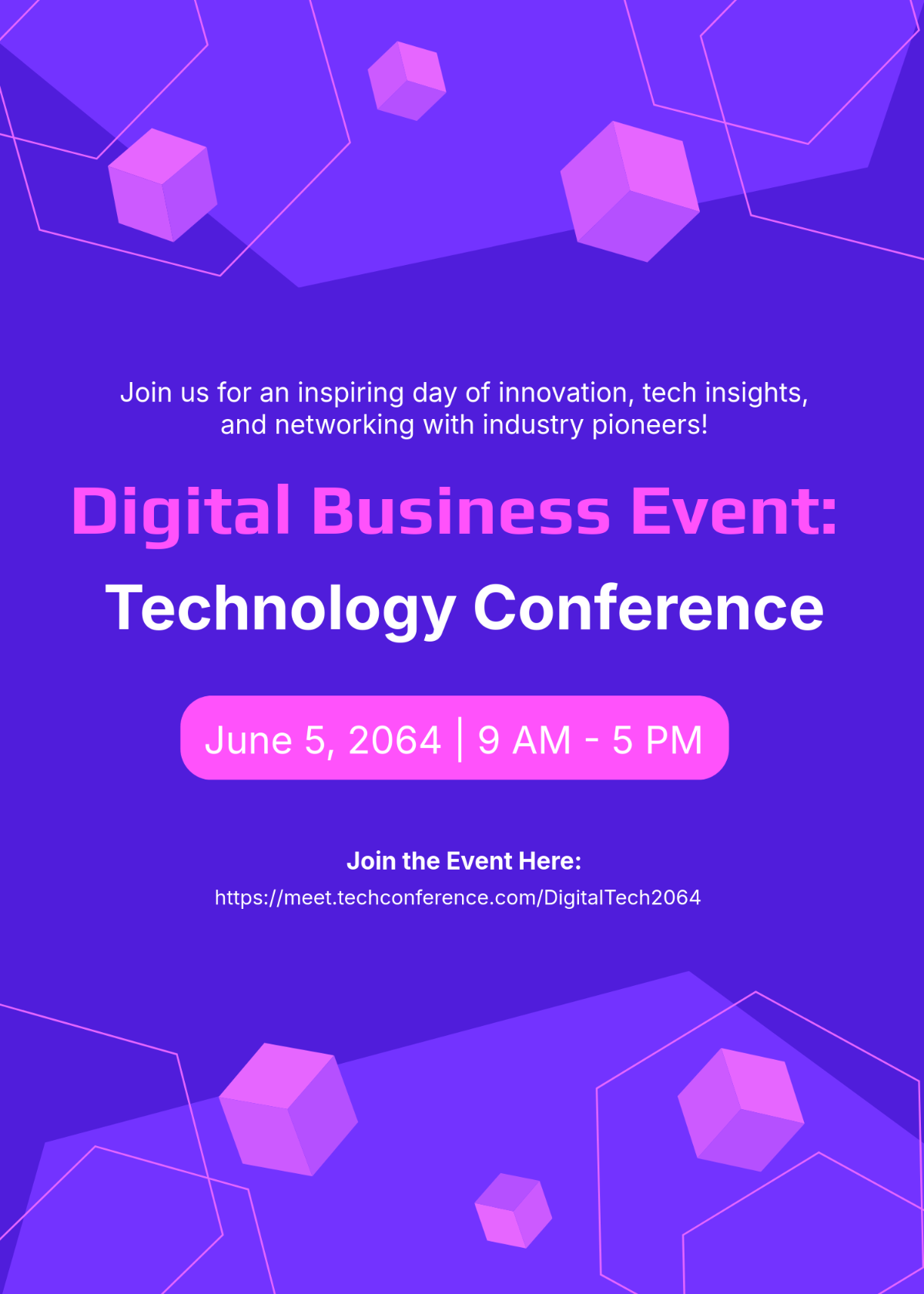 Free Digital Business Event Invitation Template