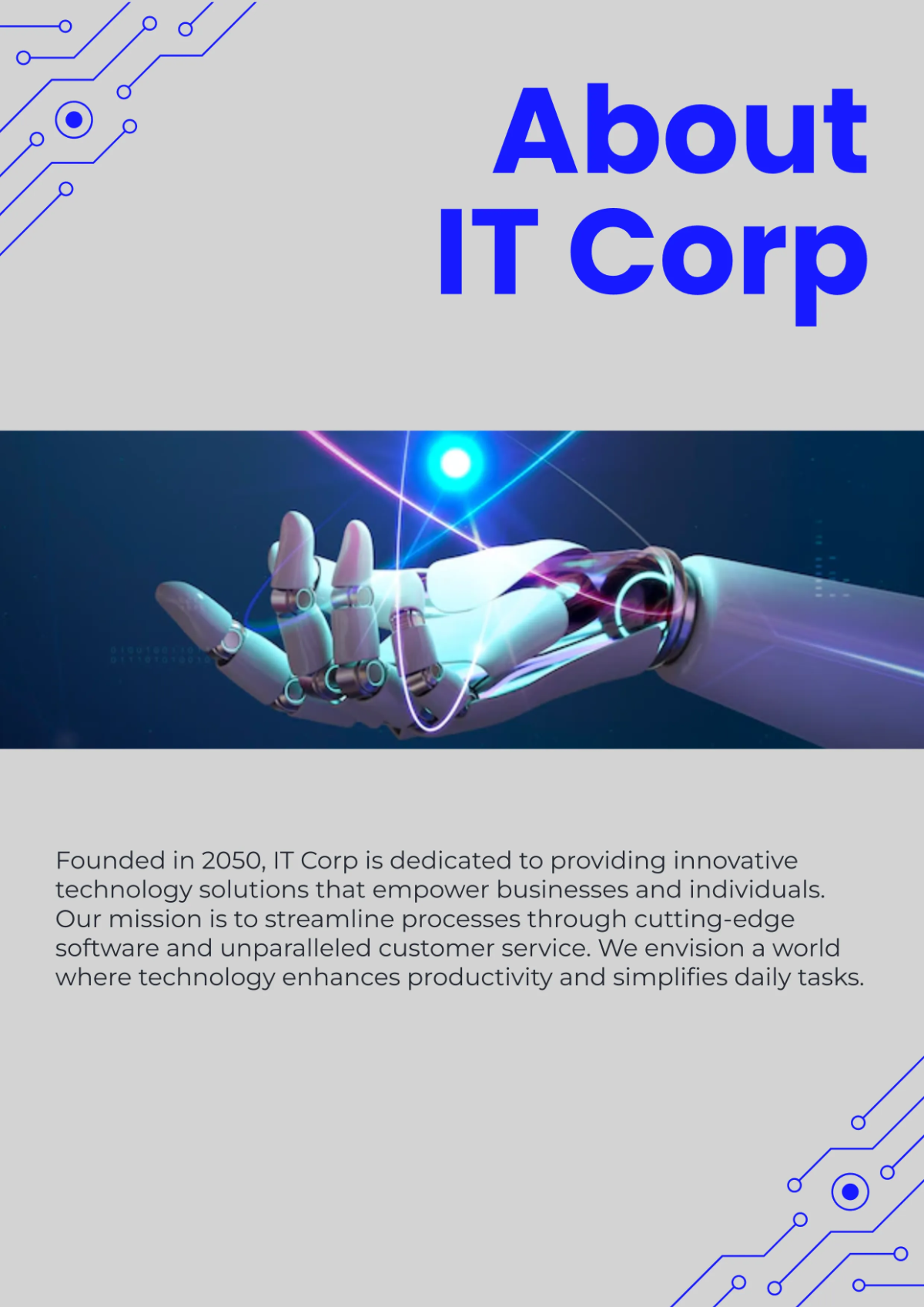 Free Tech Company Profile Template to Edit Online