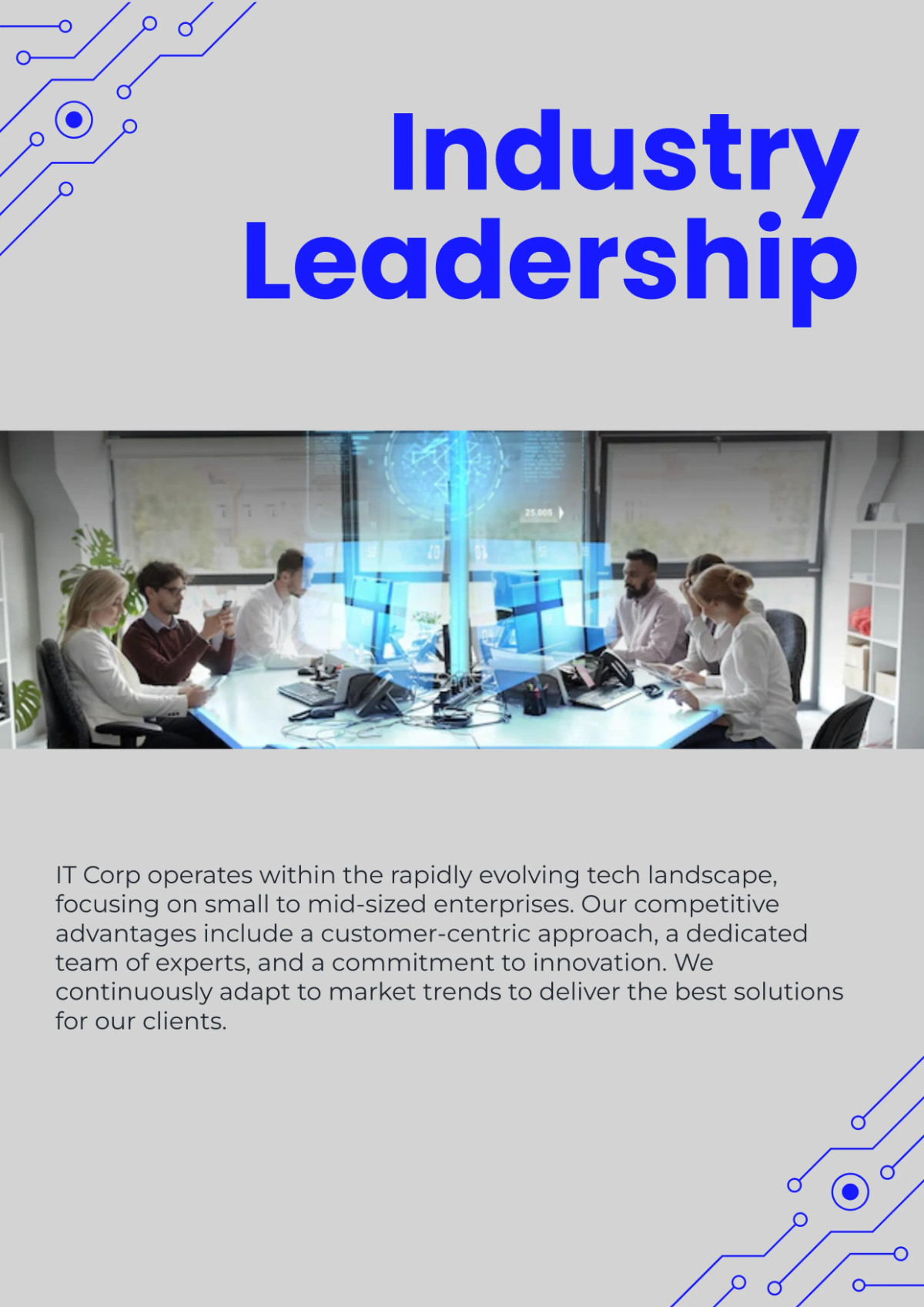 Free Tech Company Profile Template to Edit Online